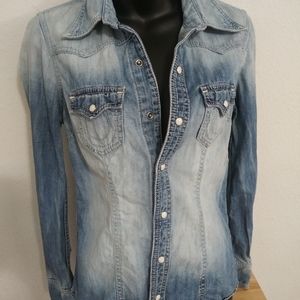 True Religion denim shirt.